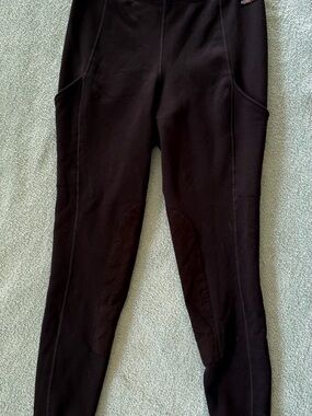 Kerrits Womens Breeches Pull-On Equestrian Riding Tights Black Size Large